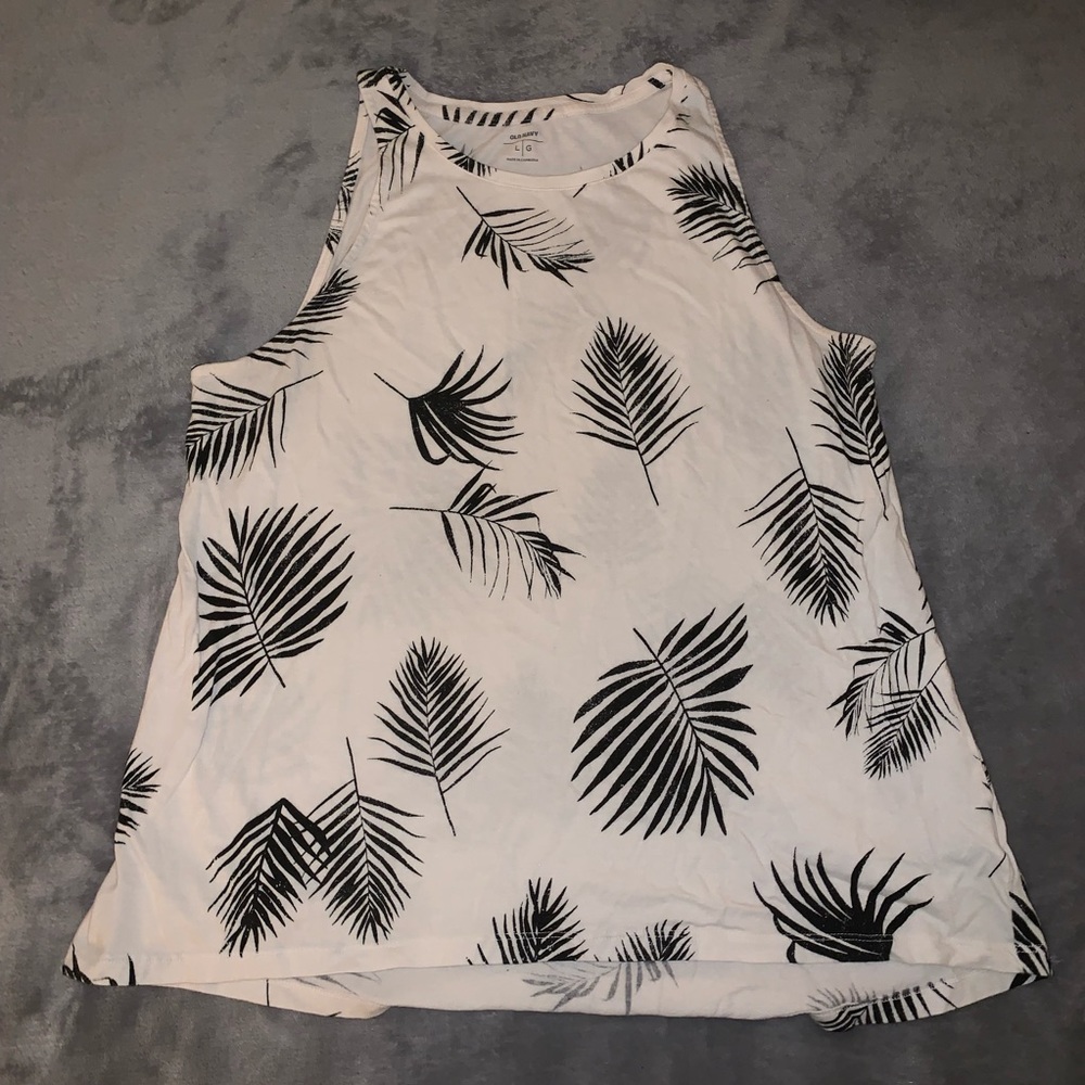 old navy high neck tropical tank top